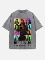 Demi Lovato Print Round Neck T-shirt