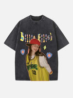Billie Eilish Print Round Neck T-shirt