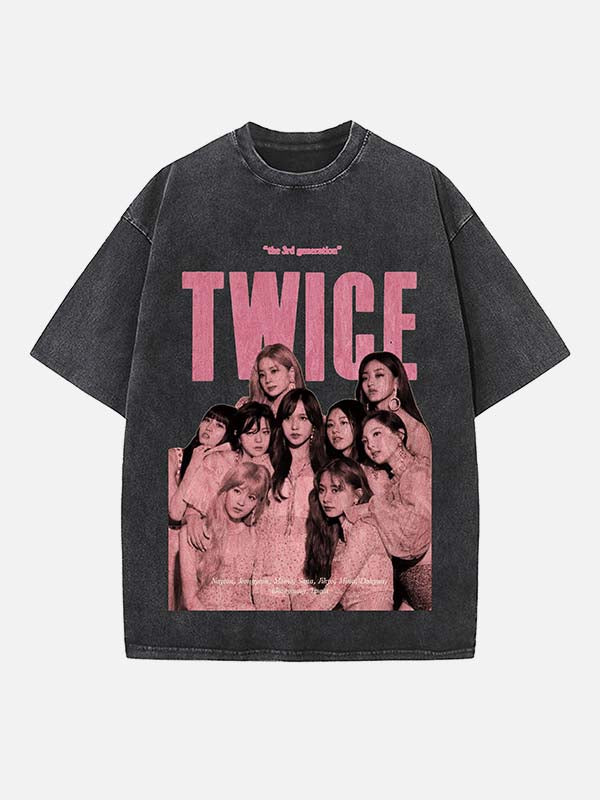 TWICE Print Round Neck T-shirt