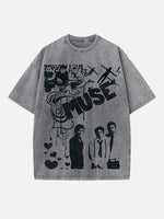 Muse Print Round Neck T-shirt