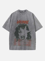 Lola Young Print Round Neck T-shirt