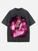 BLACKPINK Lisa Print Round Neck T-shirt