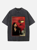 Rihanna Print Round Neck T-shirt