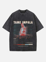 Tame Impala Print Round Neck T-shirt