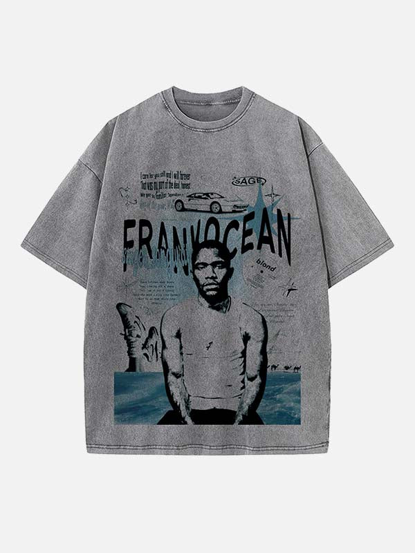 Frank Ocean Print Round Neck T-shirt