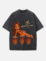 Karol G Print Round Neck T-shirt