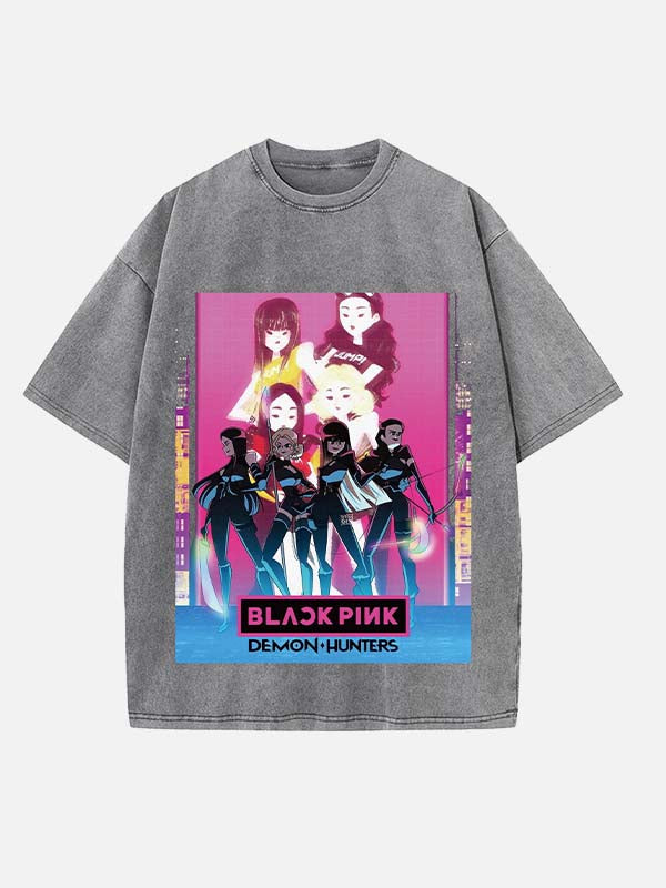 BLACKPINK Print Round Neck T-shirt