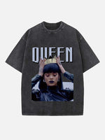 Rihanna Print Round Neck T-shirt