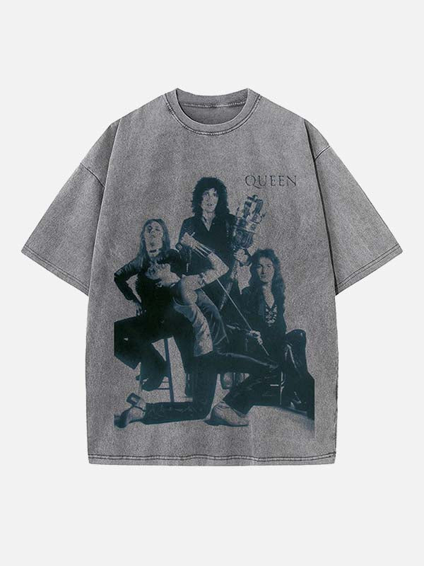 Queen Print Round Neck T-shirt