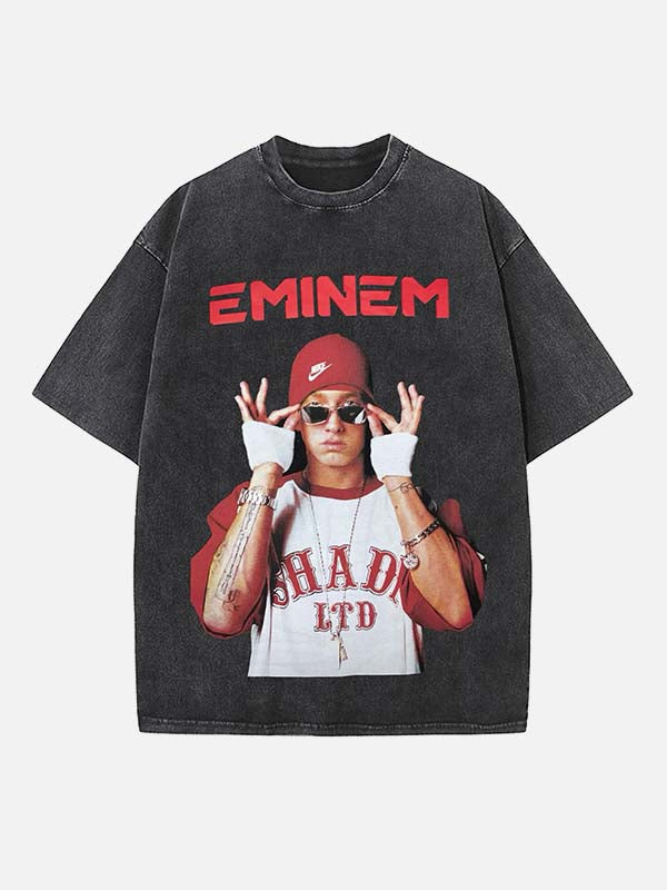 Eminem Print Round Neck T-shirt
