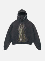 Taylor Swift Print Slant Pockets Hoodie