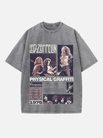 Led Zeppelin Print Round Neck T-shirt