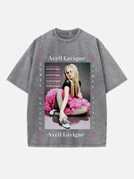 Avril Lavigne Print Round Neck T-shirt