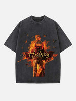 Halsey Print Round Neck T-shirt