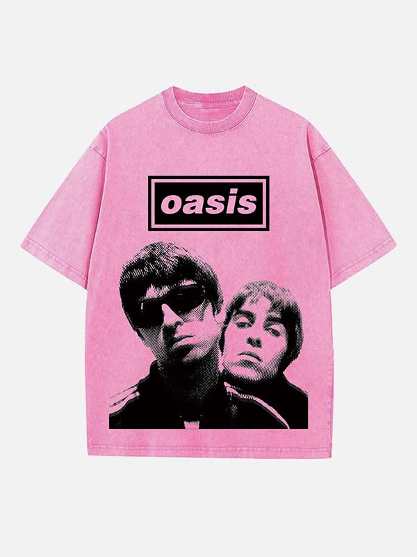 Oasis Print Round Neck T-shirt