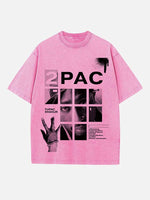 2Pac Print Round Neck T-shirt