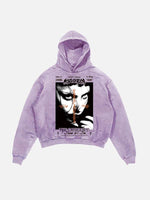 Lady Gaga Print Slant Pockets Hoodie
