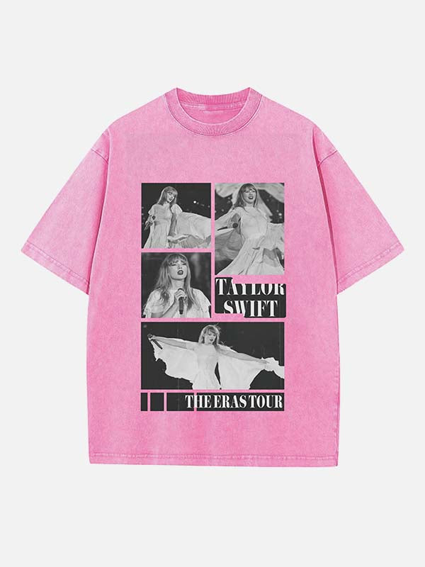 Taylor Swift Print Round Neck T-shirt