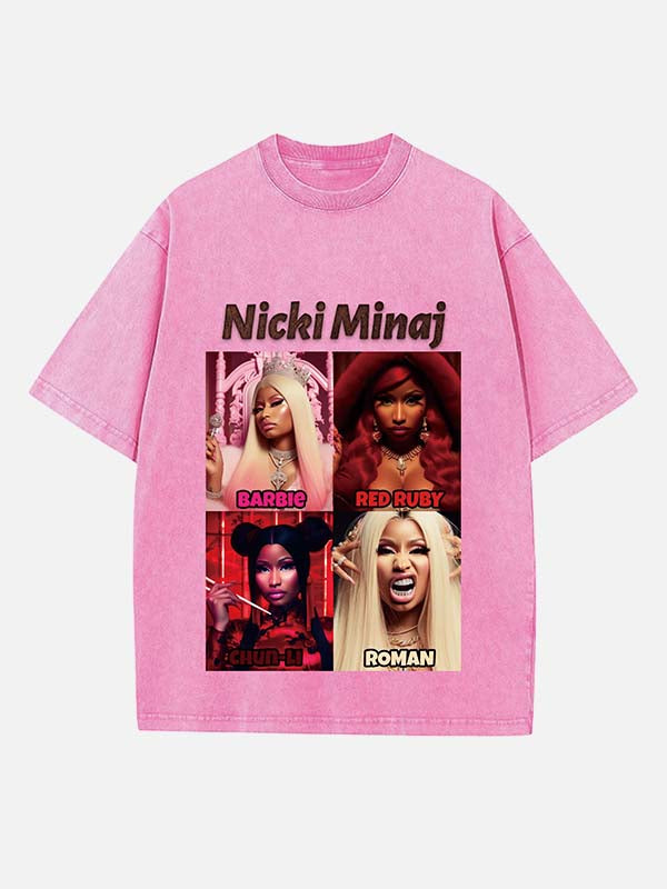 Nicki Minaj Print Round Neck T-shirt