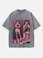 BLACKPINK Jisoo Print Round Neck T-shirt