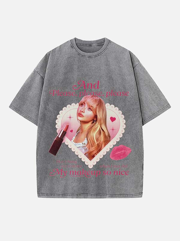 Sabrina Carpenter Print Round Neck T-shirt