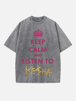 Kesha Print Round Neck T-shirt