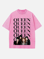 Queen Print Round Neck T-shirt