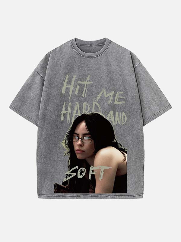 Billie Eilish Print Round Neck T-shirt