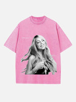 Mariah Carey Print Round Neck T-shirt