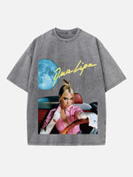 Dua Lipa Print Round Neck T-shirt