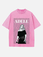 Adele Print Round Neck T-shirt
