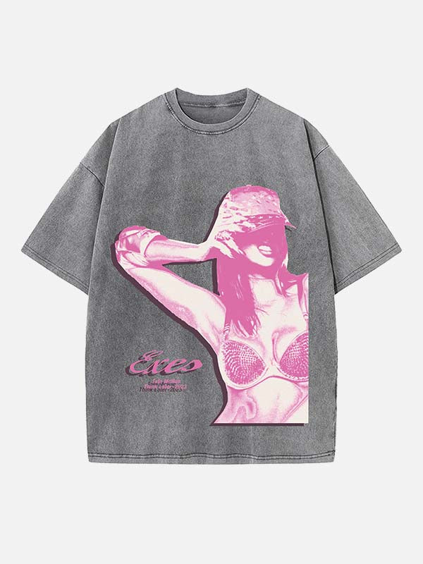 Tate McRae Print Round Neck T-shirt
