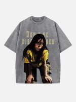 Billie Eilish Print Round Neck T-shirt