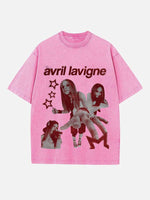 Avril Lavigne Print Round Neck T-shirt