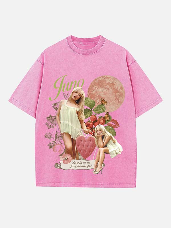 Sabrina Carpenter Print Round Neck T-shirt