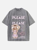 Sabrina Carpenter Print Round Neck T-shirt