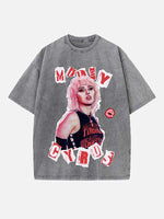 Miley Cyrus Print Round Neck T-shirt