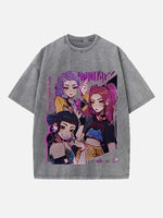 HUNTR/X Print Round Neck T-shirt