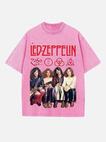 Led Zeppelin Print Round Neck T-shirt