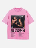2Pac Print Round Neck T-shirt
