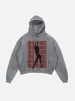 Miley Cyrus Print Slant Pockets Hoodie
