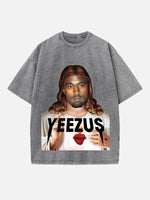 Kanye West Print Round Neck T-shirt