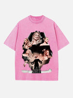Adele Print Round Neck T-shirt