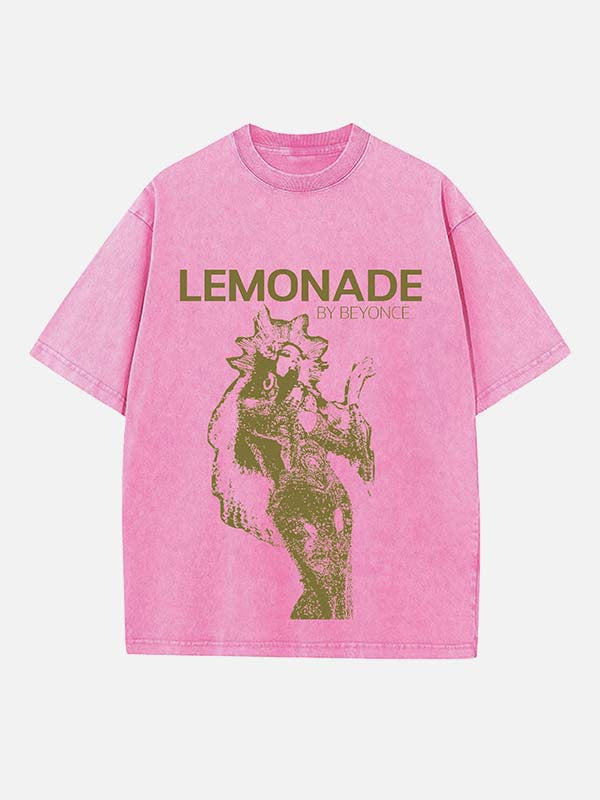 Beyoncé Print Round Neck T-shirt