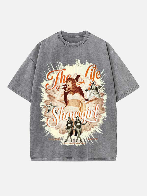 Taylor Swift Print Round Neck T-shirt
