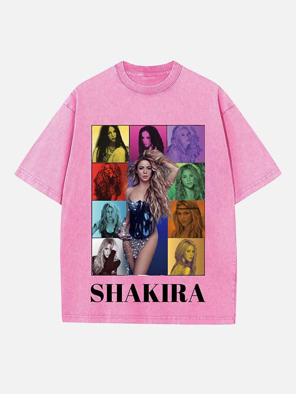 Shakira Print Round Neck T-shirt