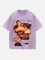 Selena Gomez Print Round Neck T-shirt
