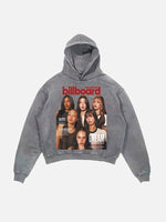 KATSEYE Print Slant Pockets Hoodie