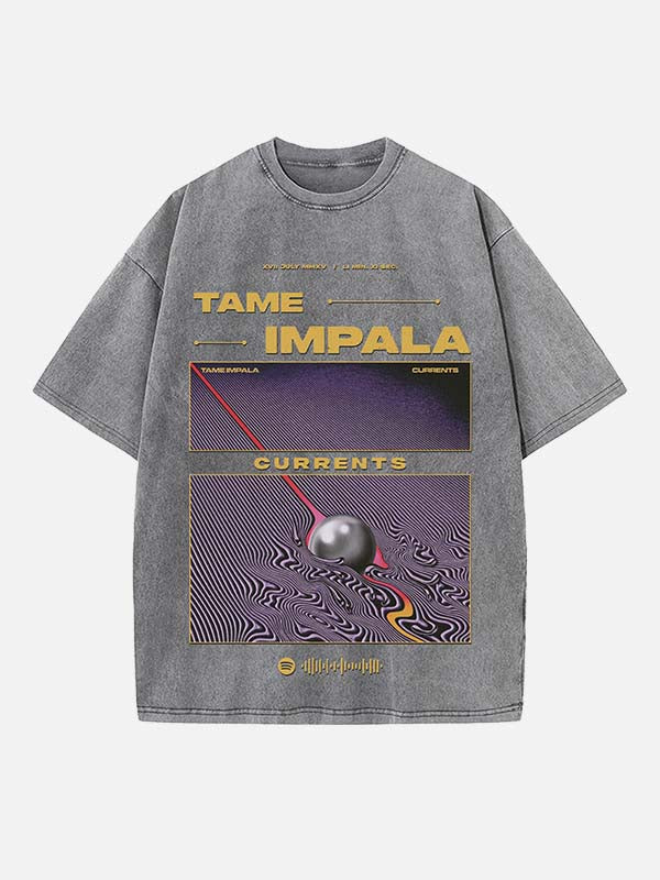 Tame Impala Print Round Neck T-shirt