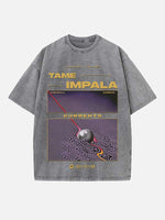 Tame Impala Print Round Neck T-shirt